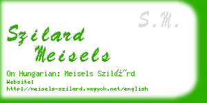 szilard meisels business card